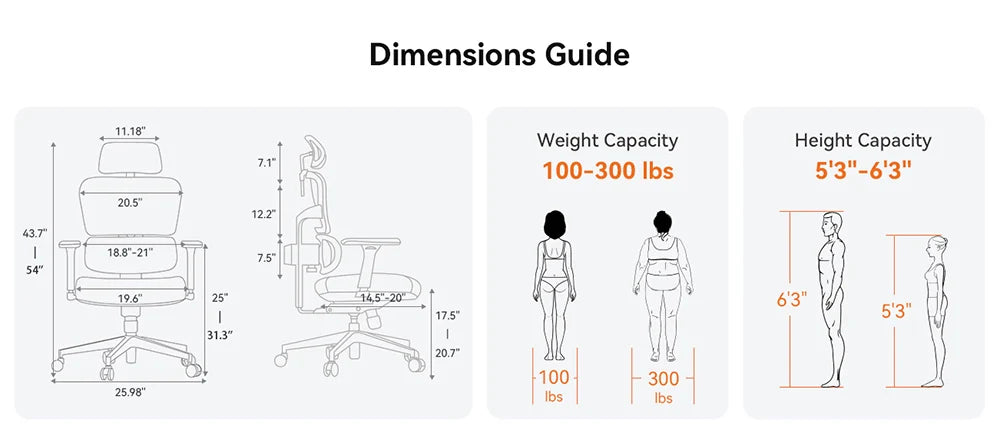NEWTRAL NT001 Ergonomic Office Chair with Auto-Following Lumbar Support, 3 Recline Angles, Adjustable Backrest Armrest Headrest
