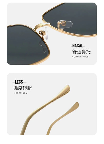 Square Frame Polarized Sunglasses for Men Women Design Fashion Trend Sunscreen Alloy UV400 Sun Glasses Unisex Eyewear 2026