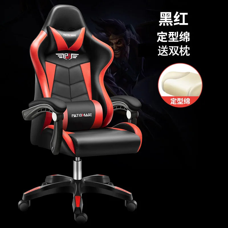 Ergonomic Gaming Office Chair with Adjustable Height, Comfortable Computer Desk Chair, E-Sports Chair with Armrests for Home & Office