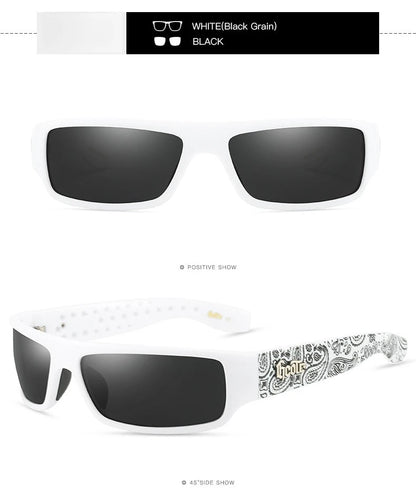 Polarized Chicano Sunglasses, Square Frame Design, UV400 Lens, Hip Hop Streetwear, Retro West Coast Accessory