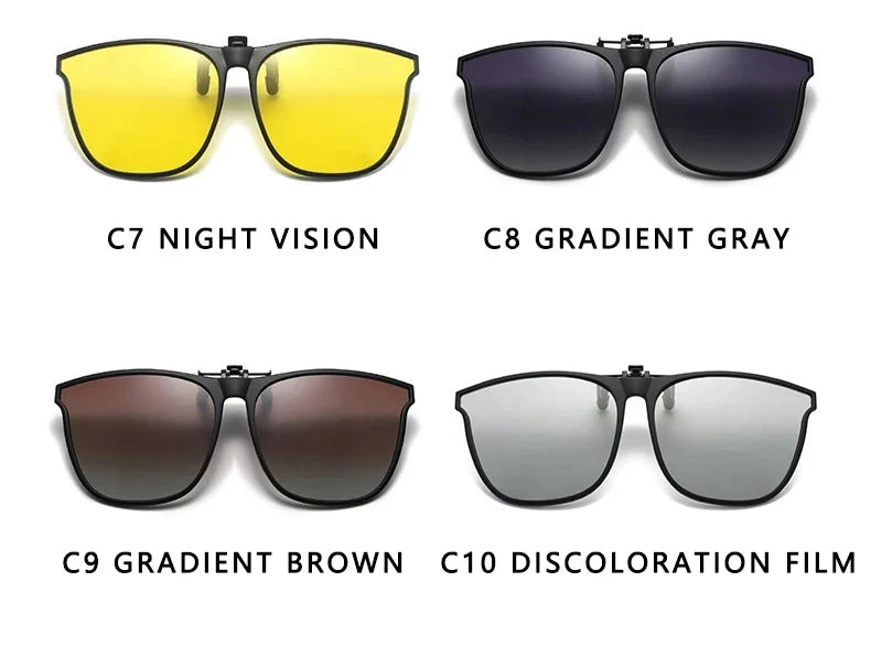 Polarized Rimless Men Clip On Sunglasse Glasses Narrow Clip-on Lenses Women Anti-glare Sunglasses UV400 Goggles New In