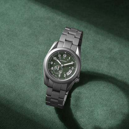 Boderry Field Watch Titanium Quartz Watches VOYAGER 38 Mens 100M Waterproof Clock Military Sport Luminous Business Wristwatch