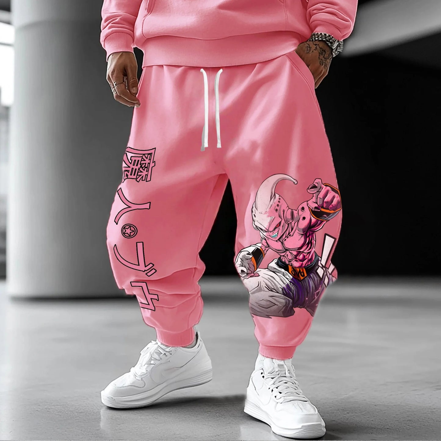 2026Trendy Men's Summrt Sweatpants Japanese Anime Dragon Ball Z Majin Buu Graphic Pants Harajuku Y2k Streetwear Outdoor Leggings