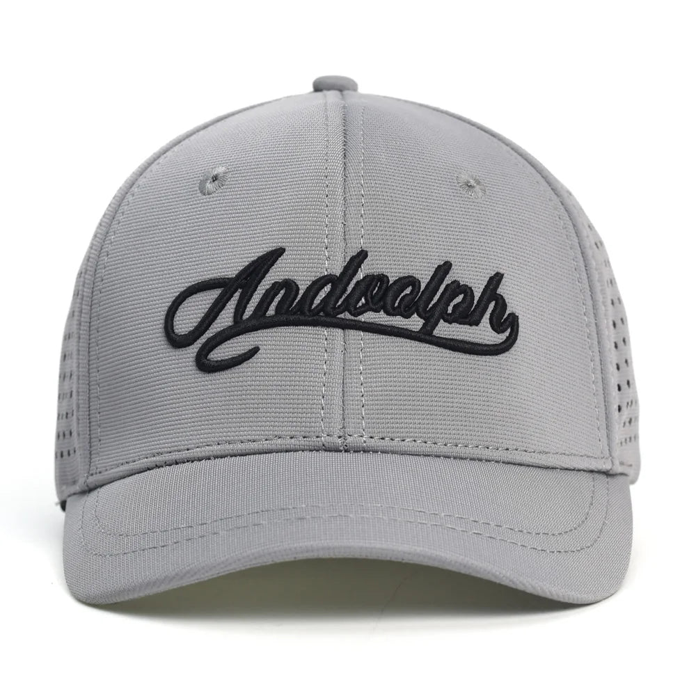 Baseballcap mit kurzem Mesh-Schirm, hinten geschlossen, für Damen und Herren, atmungsaktiv, Snapback-Cap, anliegender Dad Hat, verstellbar, einfarbig, im Trucker-Stil
