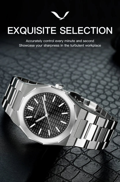 New 2026 Fashion Rare Specht & Söhne Men's Watch Ultrathin 38MM Steel Sapphire Crystal VH31 Quartz Wristwatch