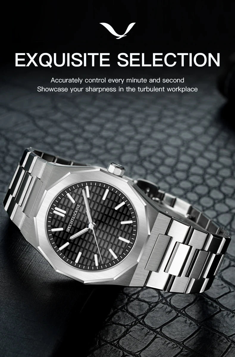 New 2026 Fashion Rare Specht & Söhne Men's Watch Ultrathin 38MM Steel Sapphire Crystal VH31 Quartz Wristwatch