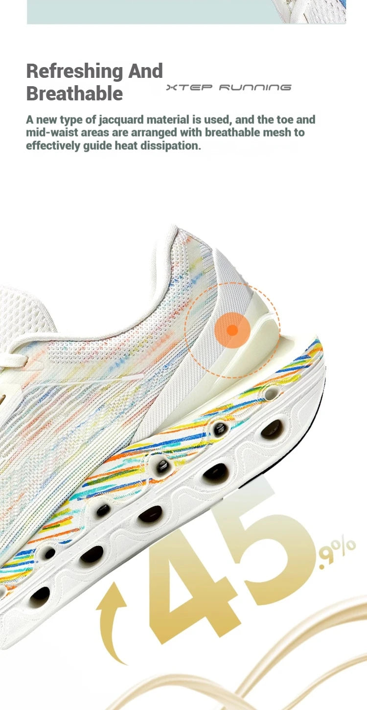 Xtep Reactive Coil 11.0 Running Shoes For Men  Summer Sports Shoes Shock Absorption Rebound Soft Sneakers 976219110026