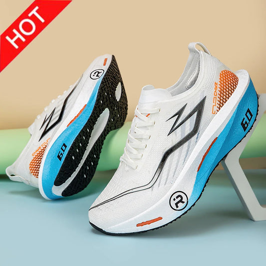 New Sports Shoes for Men & Women, Running Sneakers with Carbon Plate, Male Marathon Racing, Shock-Absorbing Athletics Training Shoes