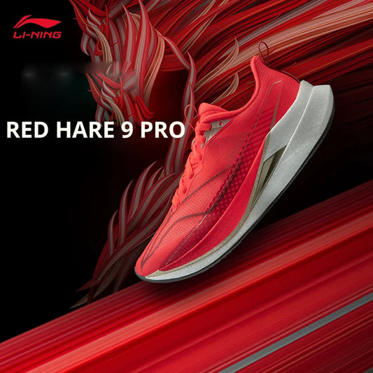 LI-NING RED HARE 9 PRO Men's Running Shoes BOOM FIBER Reflective Lightweight Racing Training Running Shoes ARPW001