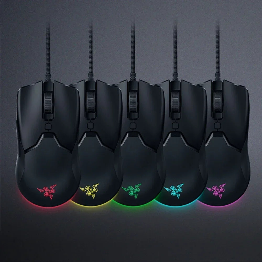 Razer NEW YEAR GIFT gift Thunder Snake Viper Mini Computer Esports Cable Gaming Mouse Laptop RGB Light, Small Hand Mouse