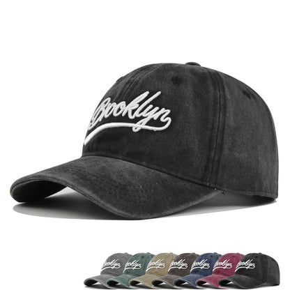 Brooklyn Baseball Caps Embroidery Breathable Retro Style Unisex Comfort Trendy Fashion Summer Hat Sun Protection Curved Brim