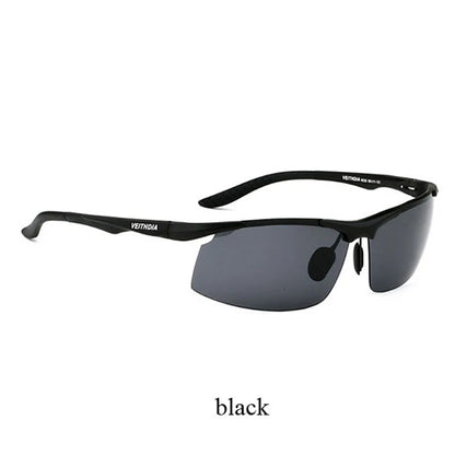 VEITHDIA Men's Sunglasse Outdoor Polarized UV400 Lens Rectangle Rimless Driving Fishing Sun Glasses Sports Eyewear For Male 6535