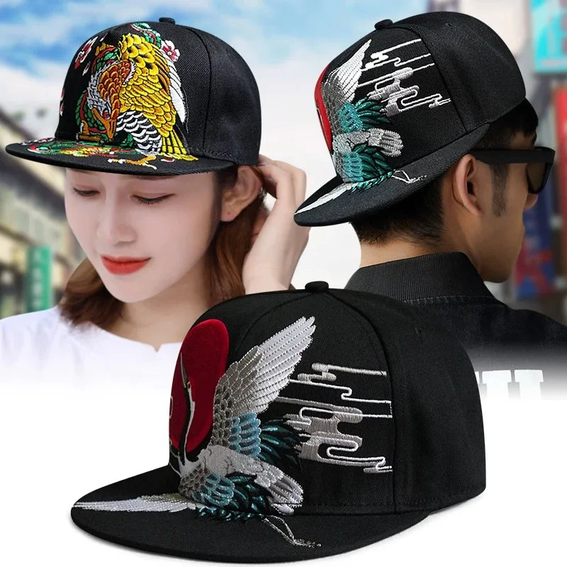 China Chic Pattern Embroidered Baseball Hats Breathable New Unisex Ethnic Style Peaked Caps Versatile Sunshade Hip Hop Fashion