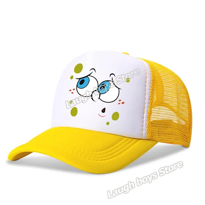 SpongeBobs SquarePants Casual Polyester Sun Hat Truck Driver Baseball Cap Universal Kid Peripheral Adult Anime Adjustable Sunhat