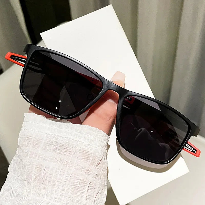 Men Women's Sports Sunglasses Square TR90 Frame Sun Glasses Eyewear Vintage Flexible Riding Goggle Shades Eyeglasses UV400