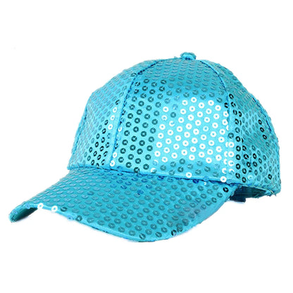 Fashion Baseball Caps Women Girl Ponytail Cap Sequins Shiny Messy Bun Snapback Hat Sun Caps Gorra Casual Ponytail Baseball Caps
