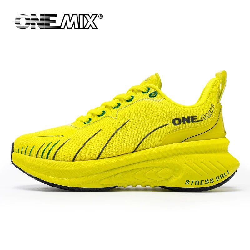 Zapatillas de running ONEMIX New Cushioning para hombre, aptas para corredores pesados, deportivas con cordones para mujer, antideslizantes, de exterior, deportivas para hombre