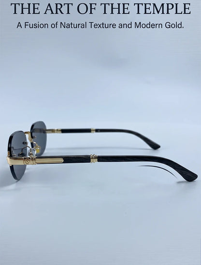 Square Rimless Punk Sunglasses Men 2026 Luxury Designer Vintage Small Frameless Sun Glasses Male Eyewear Hip Hop Outdoor Shades