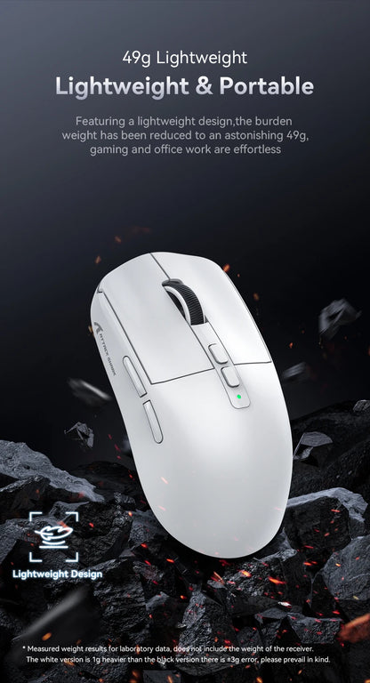 ATTACK SHARK X6 Tri-Mode Gaming Mouse with Magnetic Charging Dock, PixArt PAW3395 Sensor, 26K DPI, 49g Ultralight Wireless Gaming Mouse for PC & Mac