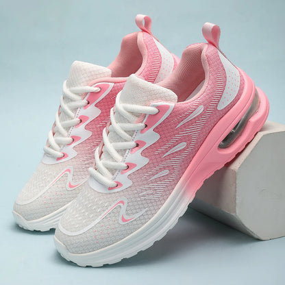 Damen-Sneaker Laufschuhe Damenmode mit Luftkissen und atmungsaktivem Mesh – Tennis- und Sportschuhe