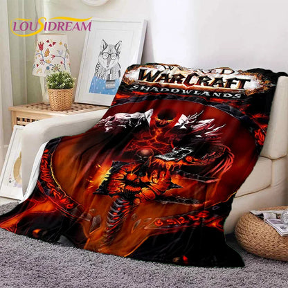 WOW, World of Warcraft  Demon Hunter, Lich King Game 3D Soft Blankets,Throw Blanket for Picnic Beds Sofa Home Bedroom Kids Gifts