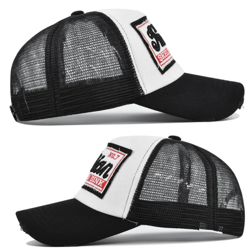 Streetwear Letter Embroidery Mesh Dad Baseball Cap Fashion Snapback Hip Hop Outdoor Y2K Trucker Hats Gorras F2719 for Women Men