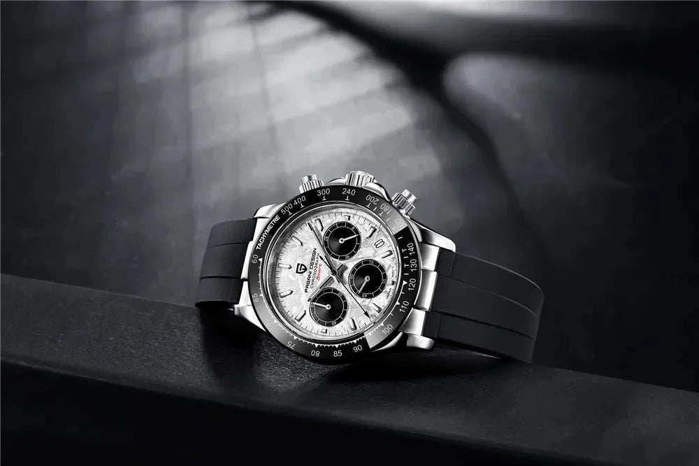 Novo Original PAGANI DESIGN PD-1664 Relógio de Pulso de Luxo para Homem, Movimento de Quartzo Japonês VK63, Safira, Cronógrafo Resistente à Água, Dourado