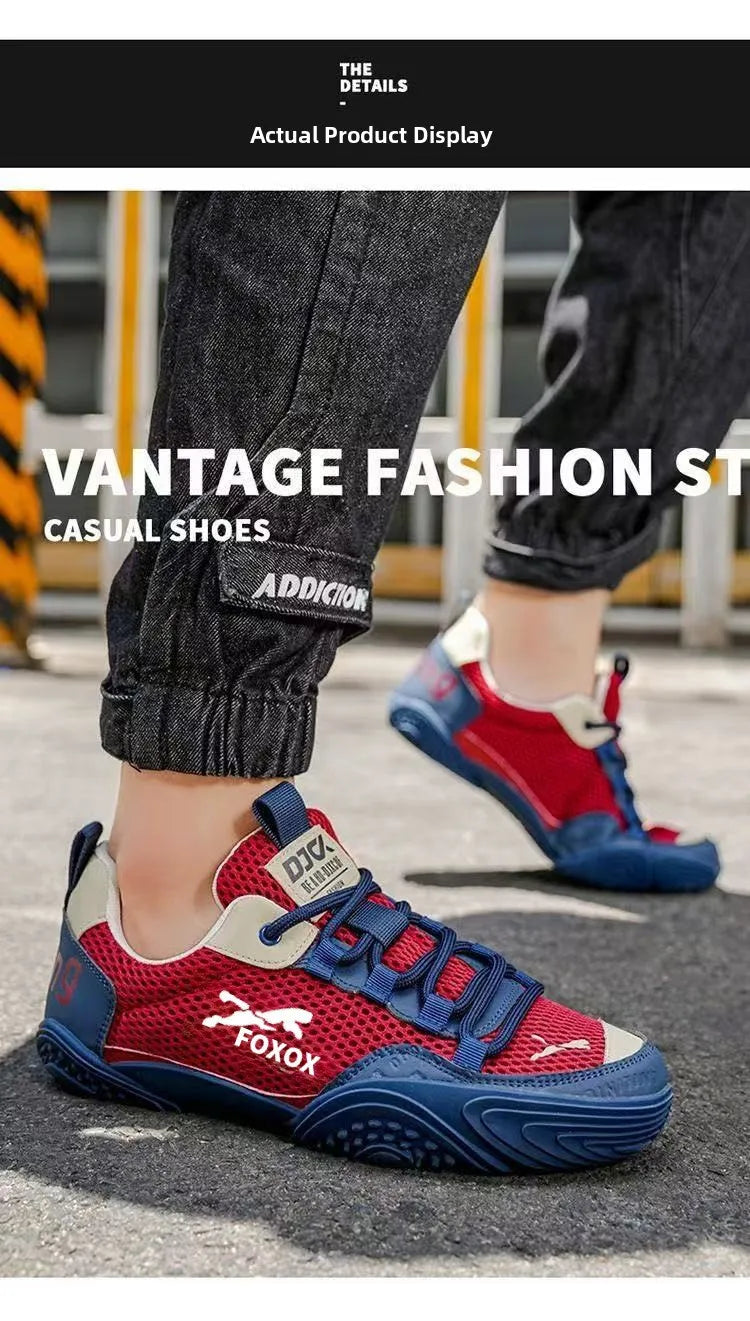 Zapatillas de running para hombre transpirables con parte superior de malla ligera, suela suave y cómoda, calzado deportivo casual de verano a la moda