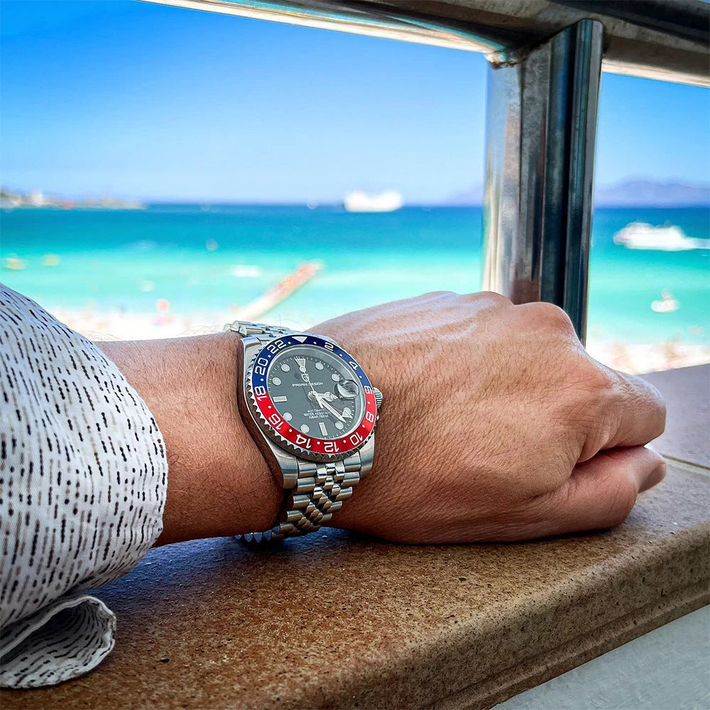 2026 Nuovo PAGANI DESIGN Orologio meccanico di lusso da uomo in acciaio inossidabile GMT Top Brand Vetro zaffiro Orologio da uomo