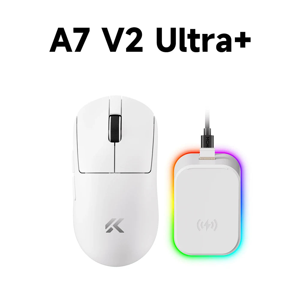 MCHOSE A7 V2 Lightweight Wireless Gaming Mouse, PAW3950 Sensor, Dual 8000Hz Polling Rate, 42000 DPI Wireless Esports Gaming Mouse