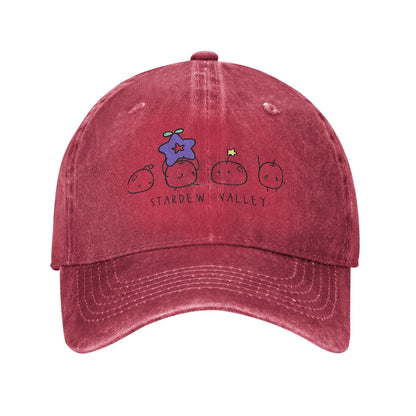 Game Stardew Valley Sun Baseball Cap y2k Funny Unisex-Teens Washed Hip Hop Hats Sun-Proof Design Outdoor Sport Snapback Cap Gift