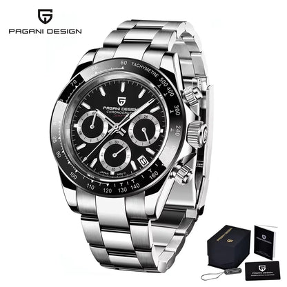 Novo Original PAGANI DESIGN PD-1664 Relógio de Pulso de Luxo para Homem, Movimento de Quartzo Japonês VK63, Safira, Cronógrafo Resistente à Água, Dourado