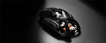 Ratón gaming inalámbrico Angry Miao Infinity de metal ultraligero hueco, intercambiable en caliente, PAW3950, doble 8K, con cable y trimodo