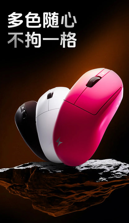 Mouse gaming wireless ATK A9 con tecnologia NearLink, ergonomico, PAW3395, tri-mode Bluetooth a bassa latenza, mouse esports per PC