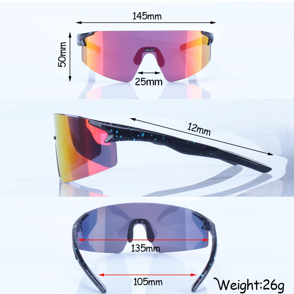 NRC Brand Cycling Sunglasses UV400 TR90 Sports Bicycle Glasses MTB Mountain Bike Fishing Hiking Riding Eyewear for Men Women