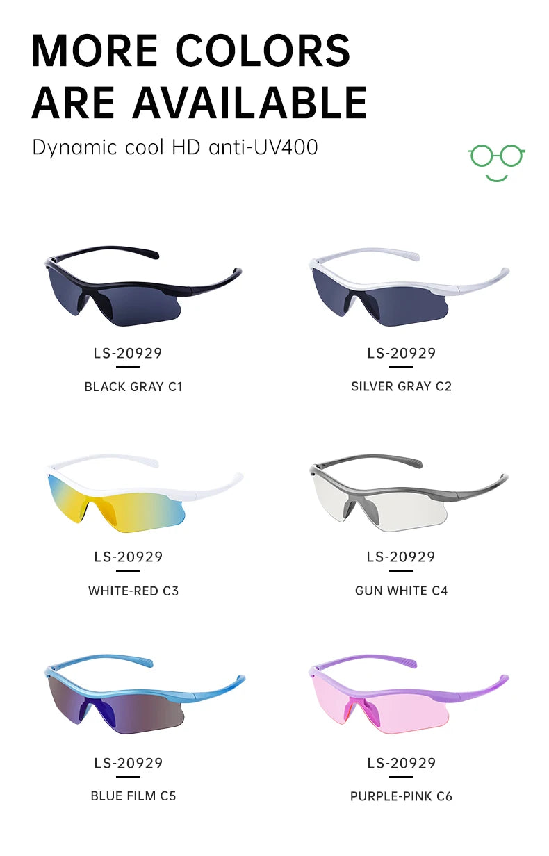 Sports Sunglasses Women Outdoor Cycling Goggle Men Fashion One-Piece Windproof Sunglass Male 2026 New Semi-Rimless Sun Glasses
