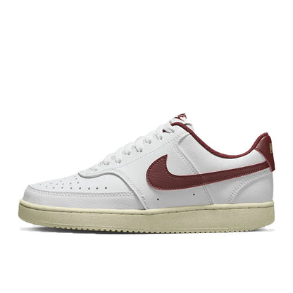 Ténis de basquetebol de cano baixo Nike Court Vision Alta para mulher, macios e confortáveis, resistentes, branco/preto DZ5394-107