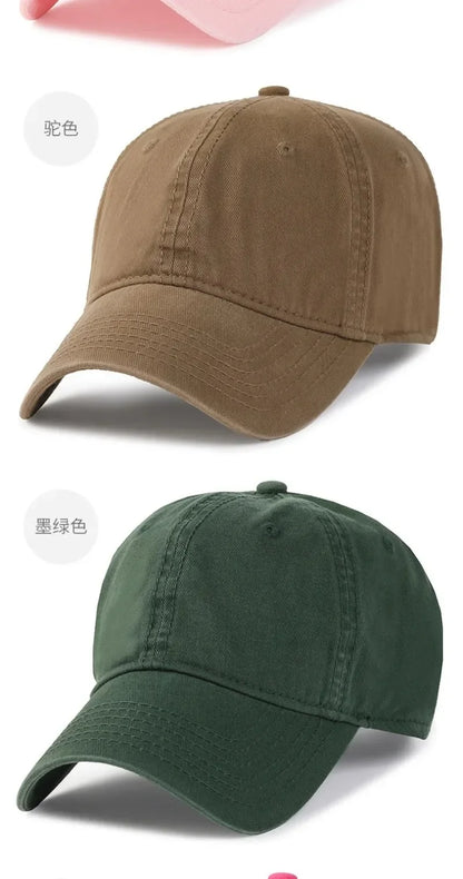 Jednobarevná velká měkká bavlněná baseballová čepice pro muže, 63 cm, klasická plus snapback čepice, dámský golfový klobouk proti slunci, 59–62 cm