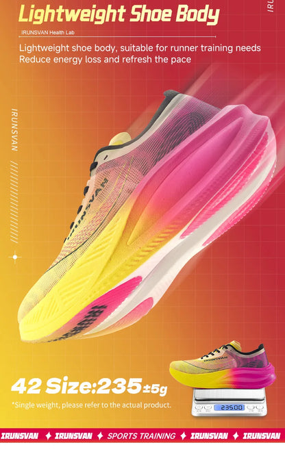 IRUNSVAN Original Carbon Plate Marathon Running Shoes Men Professional Stable Support Shock-Relief Ultra-Light Rebound Sneakers