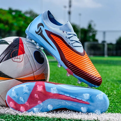New Men Football Boots Match Adult Outdoor Sport Training Cleats Soccer Shoes Boys Long Spikes Breathable Non Slip Comfortable
