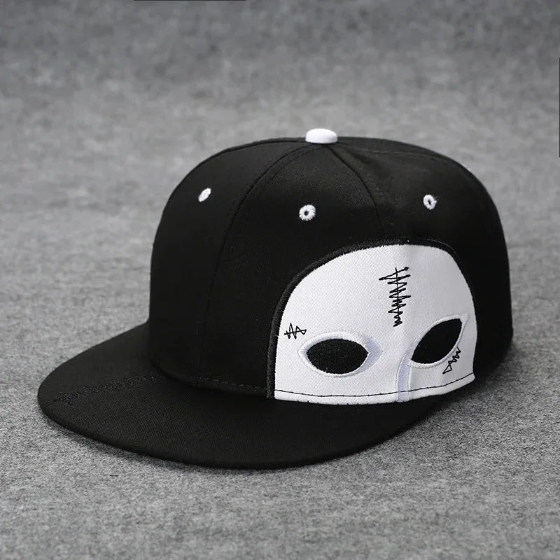 Men's Letter Embroidery Tide All-Match Flat Brim Baseball Cap Ladies Summer Hip-Hop Hat Outdoor Shade Adjustable Peaked Cap