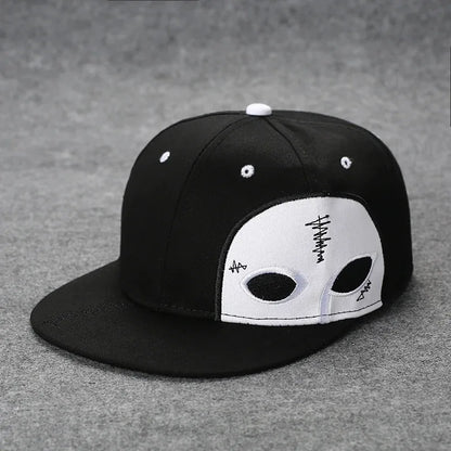 Men's Letter Embroidery Tide All-Match Flat Brim Baseball Cap Ladies Summer Hip-Hop Hat Outdoor Shade Adjustable Peaked Cap
