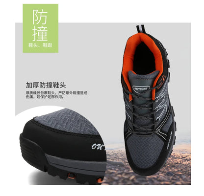 Scarpe da trekking da uomo Brand in mesh traspirante, scarpe da viaggio outdoor impermeabili per caccia e pesca, scarpe sportive da montagna, fuoristrada e riding