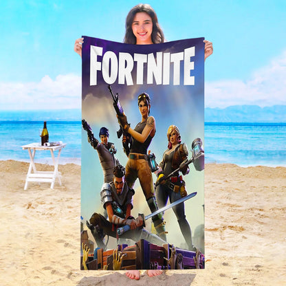 Game F-Fortnites Beach Towel Hotel Towels Bathroom Sauna Spa Playa Travel Swimming Pool For Home Baby Bath Microfiber Gym Shower