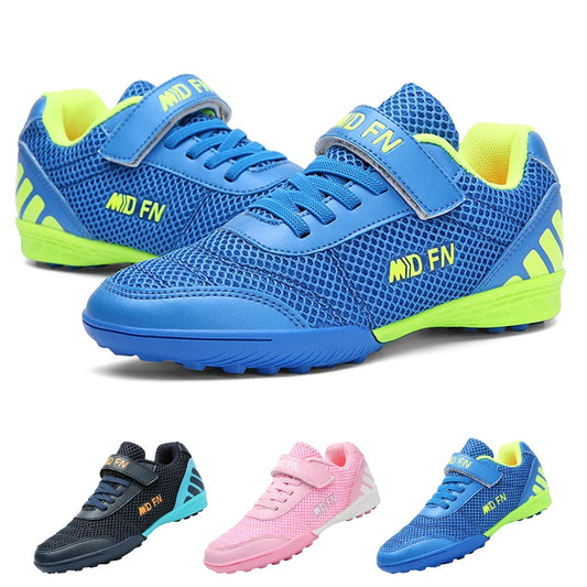 Stylish and Comfortable Boys' and Girls' Training Game Sneakers for Indoor and Outdoor Lawn, Youth Student Soccer Shoes Sizes 29-39