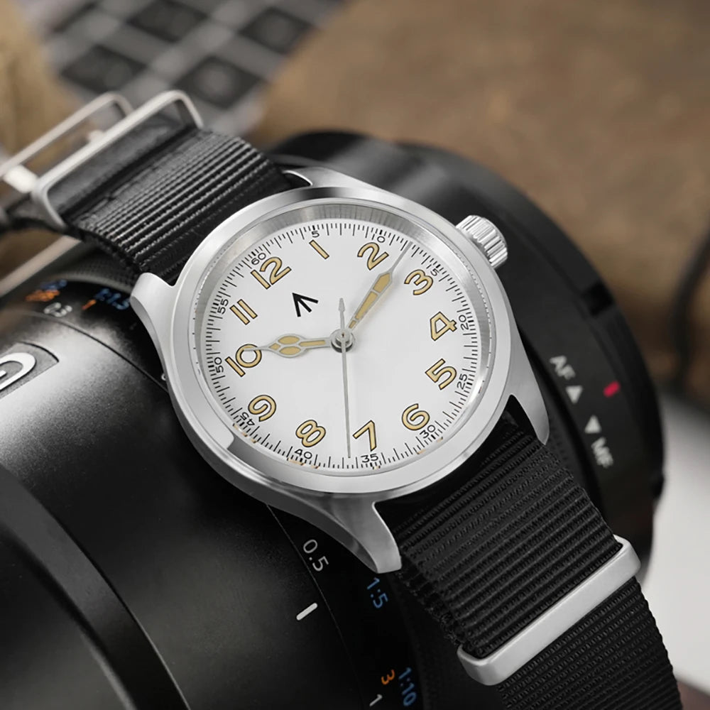 Militado ML08 Quartz Watch VH31/Ronda 515 Quartz Movement Vintage Watch Double Domed Sapphire Crystal BGW9 Luminous Men's Watch
