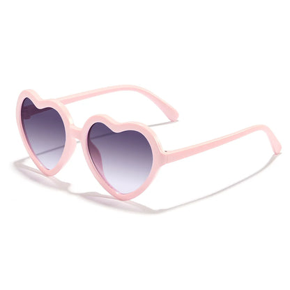 Stylish Kids rose pink Heart Sunglasses UV400 Protection Adjustable Frame for Boys Girls Baby Toddler 0-12 Years eyewear