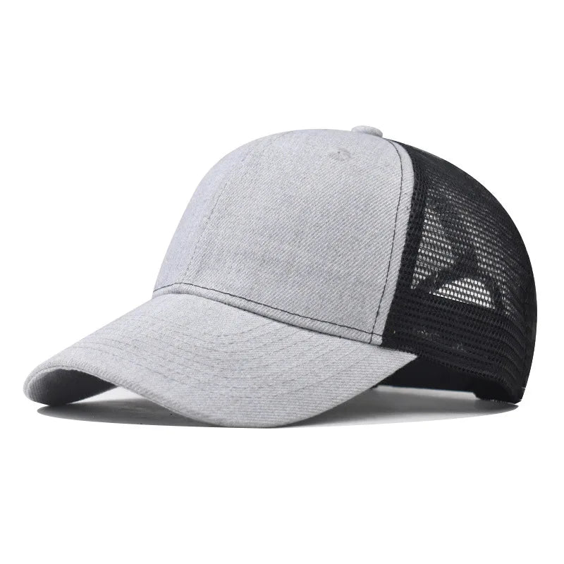Baseball Cap Adult Net cap Shallow curved eaves Hat Unisex Summer hat Breathable hat shade Spring Autumn Cap Hip Hop Fitted Cap