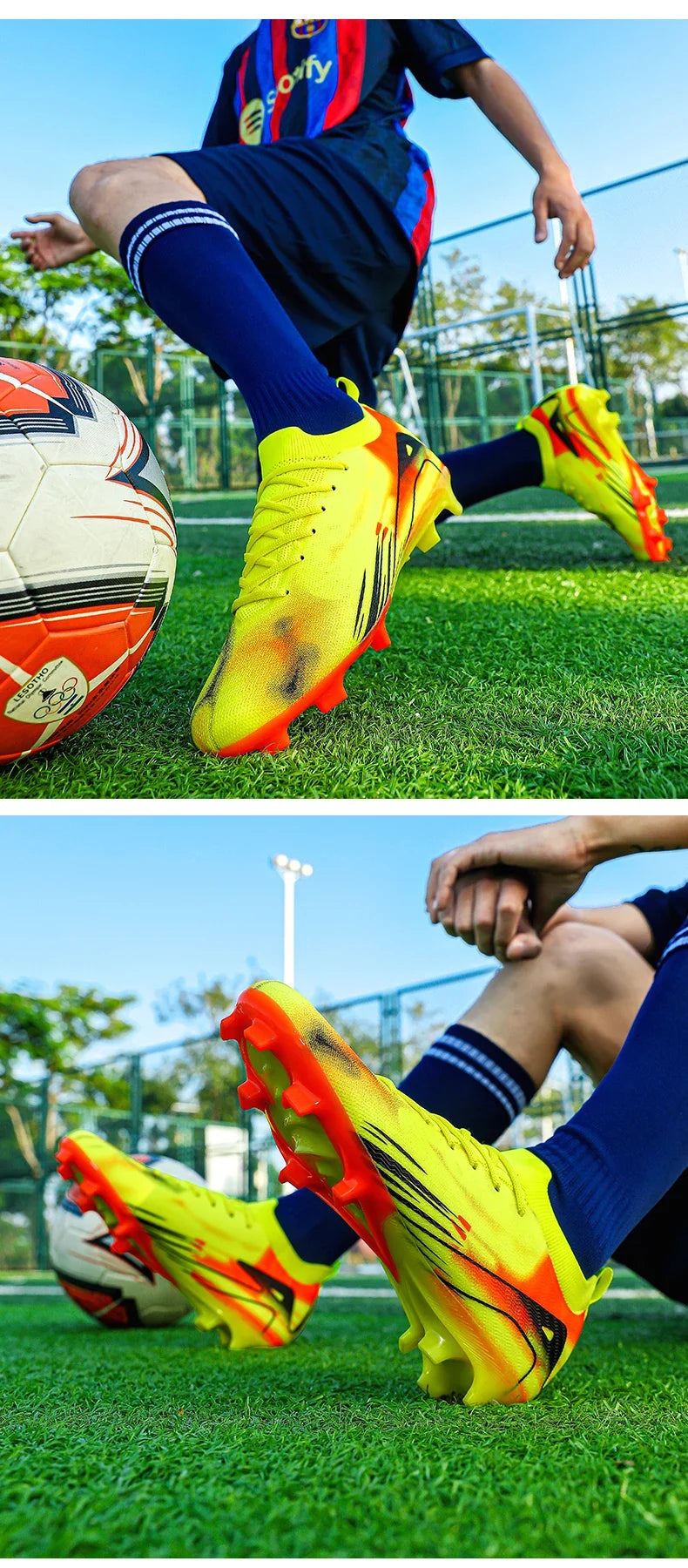 New Men's Soccer Shoes Society Professional Grass Training Original Futsal Sneaker Cleats Indoor Non-Slip Football Field Boots 2025