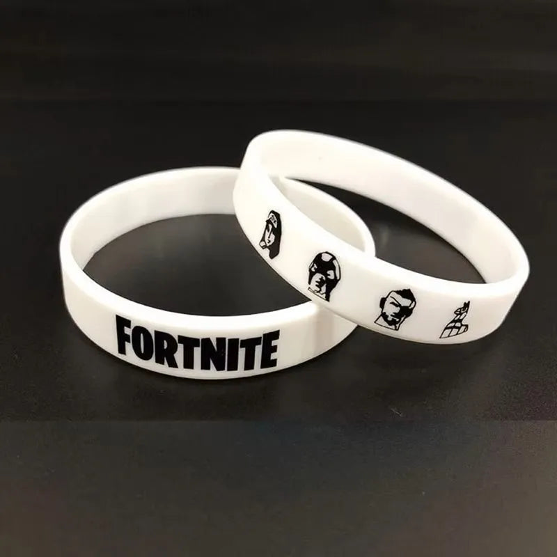 1 Stück rot-schwarzes Blanko-Fitness-Fortnite-Armband, Geschenk für Herren, Damen und Kinder, Gummi-Silikon-Armband für Männer, Großhandel